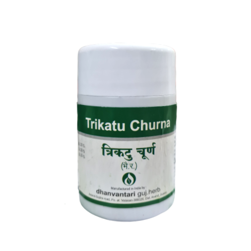 Dhanvantari Guj Trikatu Churna Jar of 50 GM