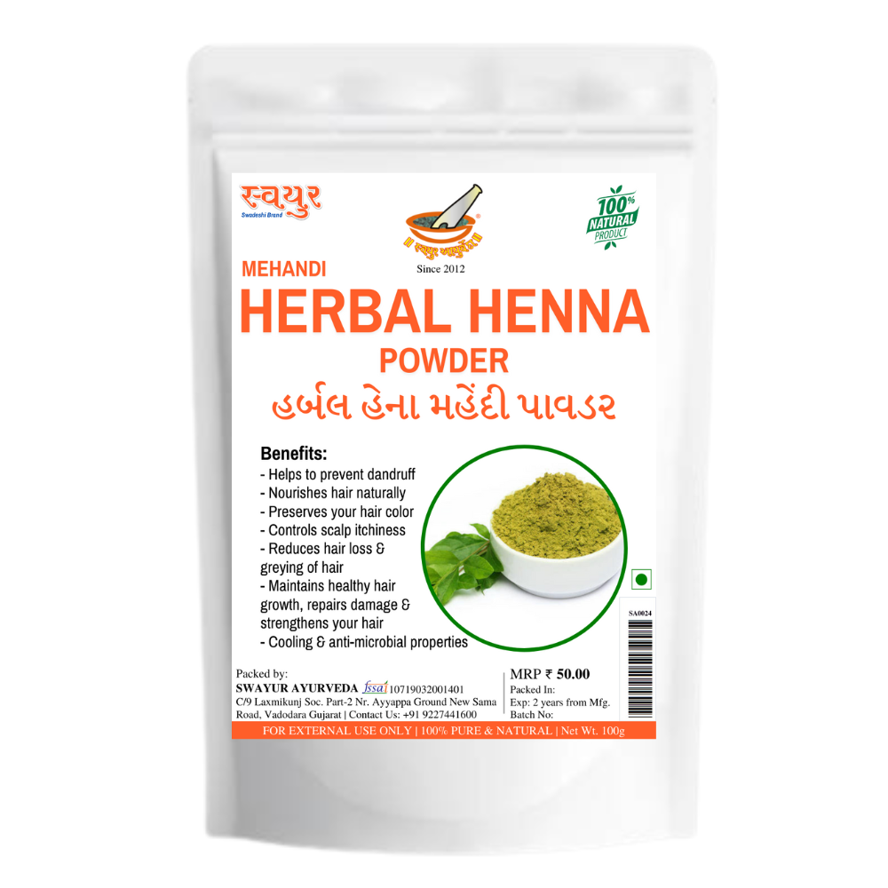 Buy Swayur Herbal Heena (Mehandi) Powder 100 g Online at Best Prices