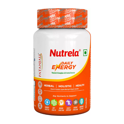 patanjali nutrela daily energy organic b complex capsules